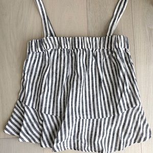 NWT PopSugar Black Striped Tank - Size S
